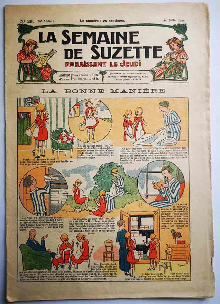 La Semaine de Suzette 20e année n°25 (1924) La bonne manière (Madeleine Hermet)