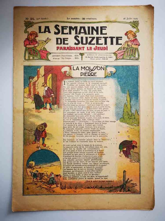 La Semaine de Suzette 21e année n°24 (1925) La moisson de Pierre (Ferdinand Raffin)