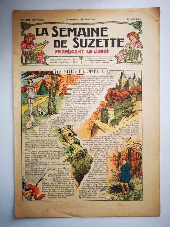 La Semaine de Suzette 21e année n°30 (1925) Le nid d'écureuil  (Le Rallic)