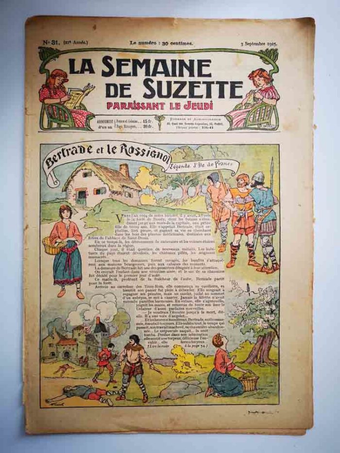 La Semaine de Suzette 21e année n°31 (1925) Bertrade et le rossignol (Henri Thiriet)