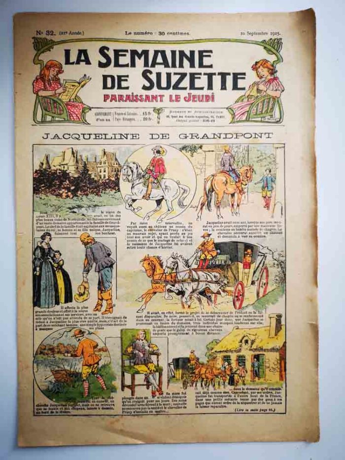 La Semaine de Suzette 21e année n°32 (1925) Jacqueline Grandpont (Le Rallic)