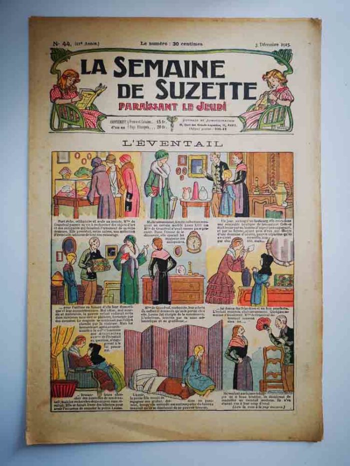 La Semaine de Suzette 21e année n°44 (1925) L'éventail (Maurice Berty)