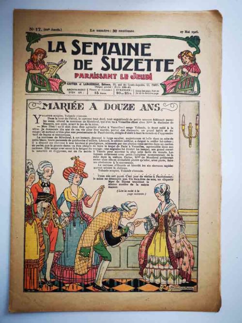 La Semaine de Suzette 22e année n°17 (1926) Mariée à douze ans (Maurice Berty)