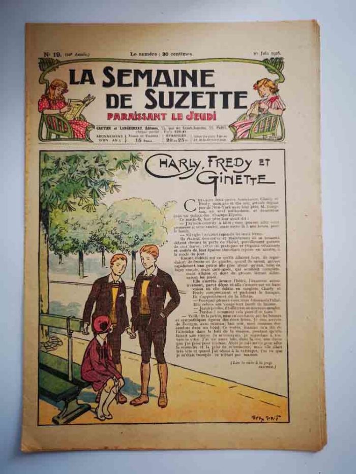 La Semaine de Suzette 22e année n°19 (1926) Charly et Ginette (Henry Morin)