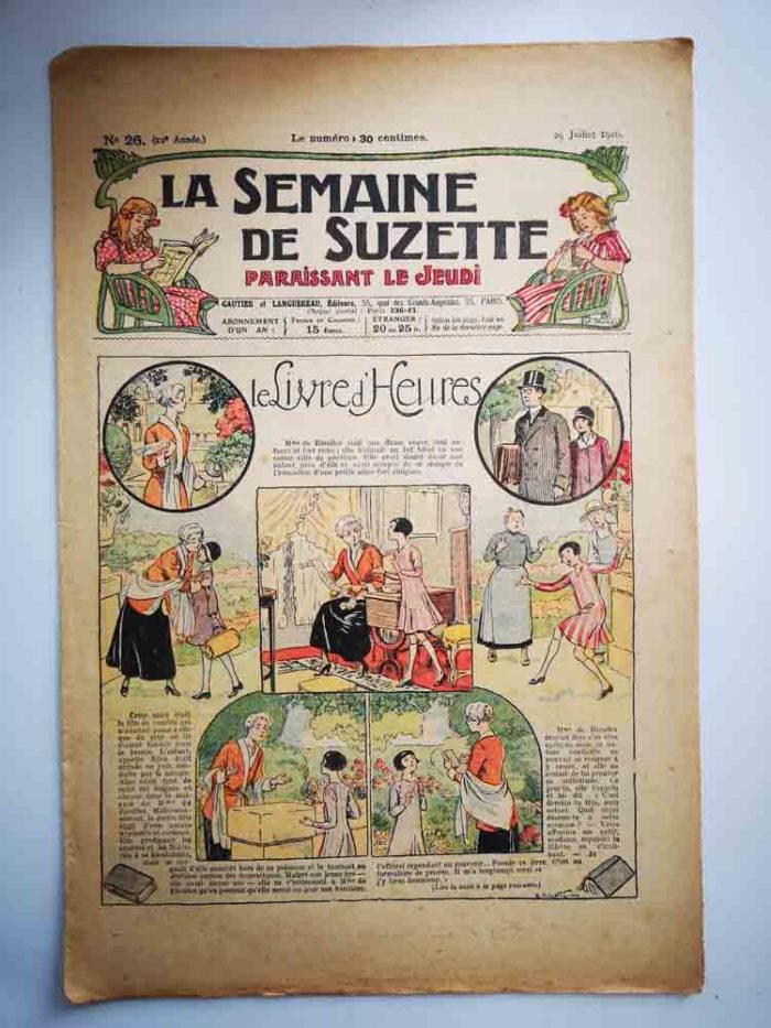 La Semaine de Suzette 22e année n°26 (1926) Livre d'heures (R. de la Nézière)