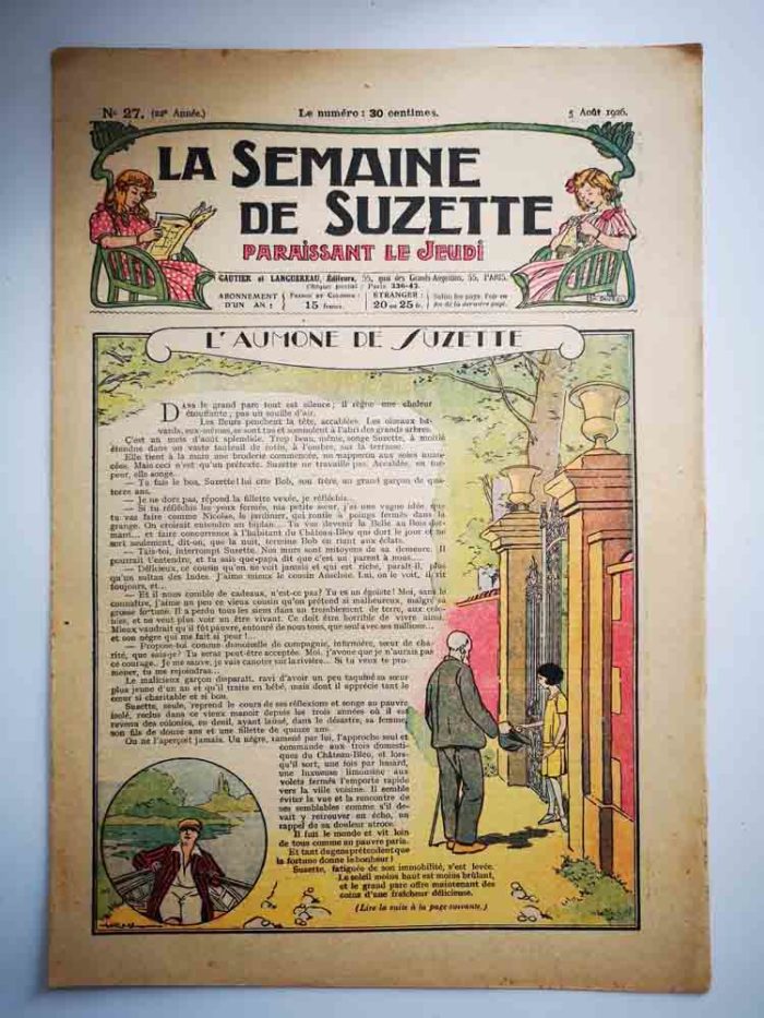 La Semaine de Suzette 22e année n°27 (1926) L'aumône (Ferdinand Raffin)
