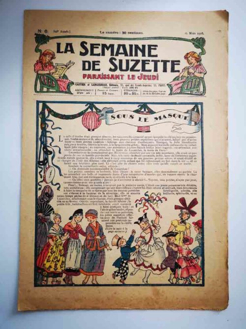 La Semaine de Suzette 22e année n°6 (1926) Sous le masque (Jacqueline Duché)