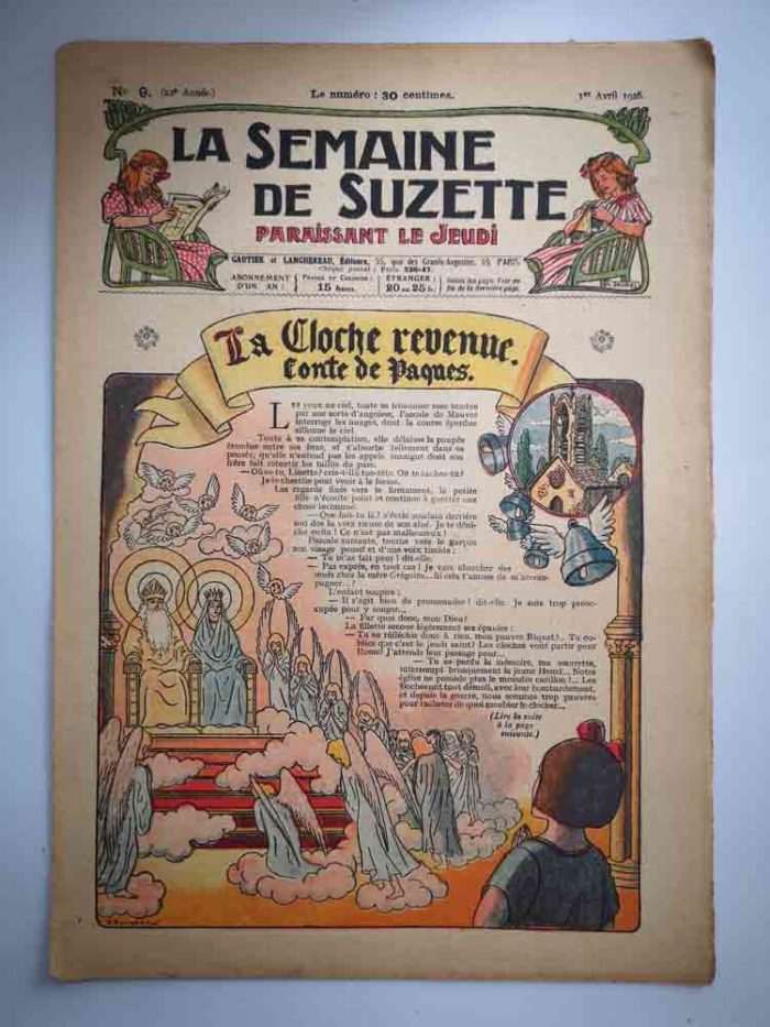 La Semaine de Suzette 22e année n°9 (1926) La cloche revenue (Conte de Pâques) 