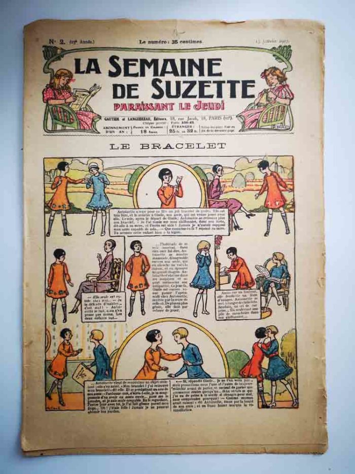 La Semaine de Suzette 23e année n°2 (1927) Le bracelet - Bleuette
