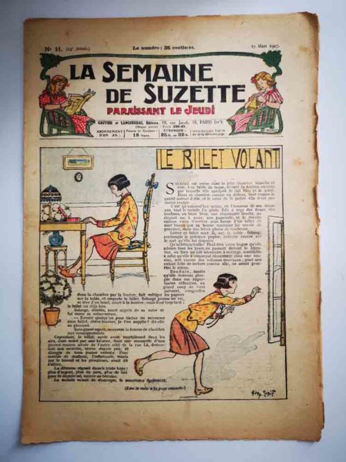 La Semaine de Suzette 23e année n°11 (1927) Le billet volant (Henry Morin) Bleuette