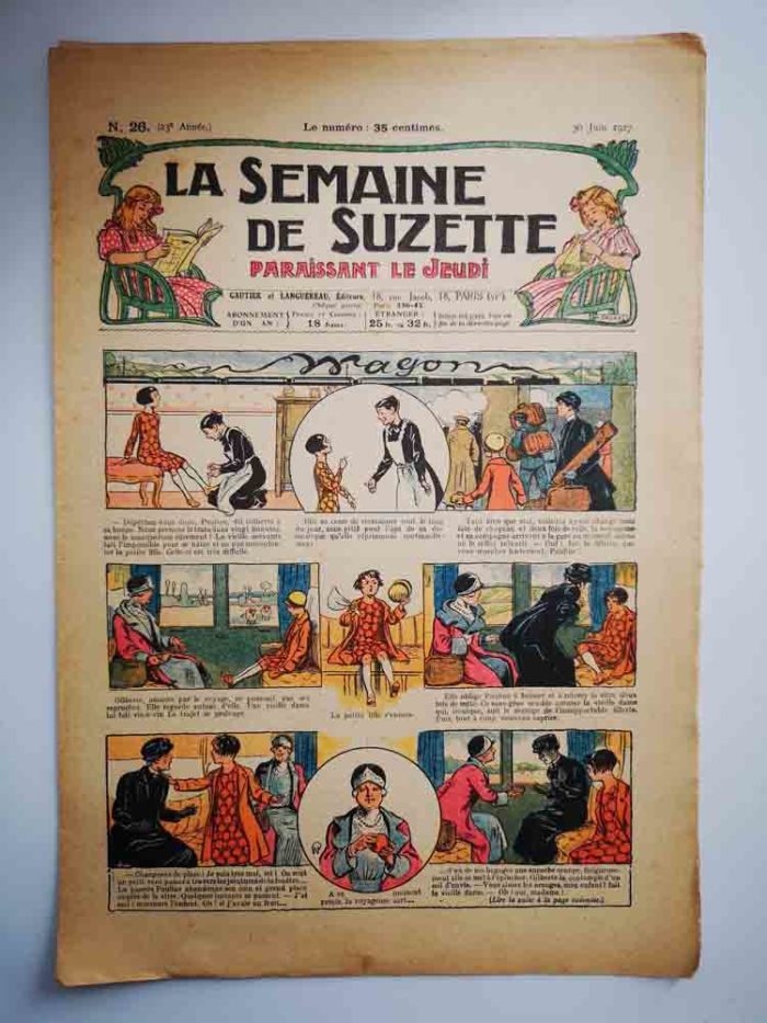 La Semaine de Suzette 23e année n°26 (1927) En wagon (Raymond de la Nézière)