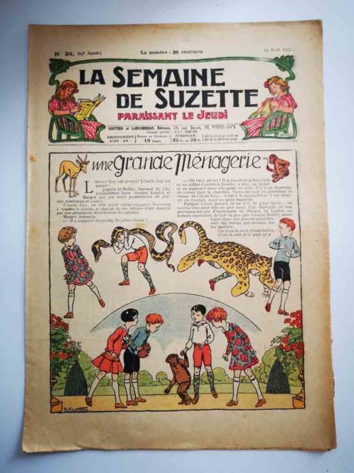 La Semaine de Suzette 23e année n°34 (1927) Grande ménagerie (Raymond de la Nézière)