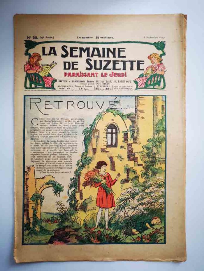 La Semaine de Suzette 23e année n°36 (1927) Retrouvé (Guydo) Bleuette