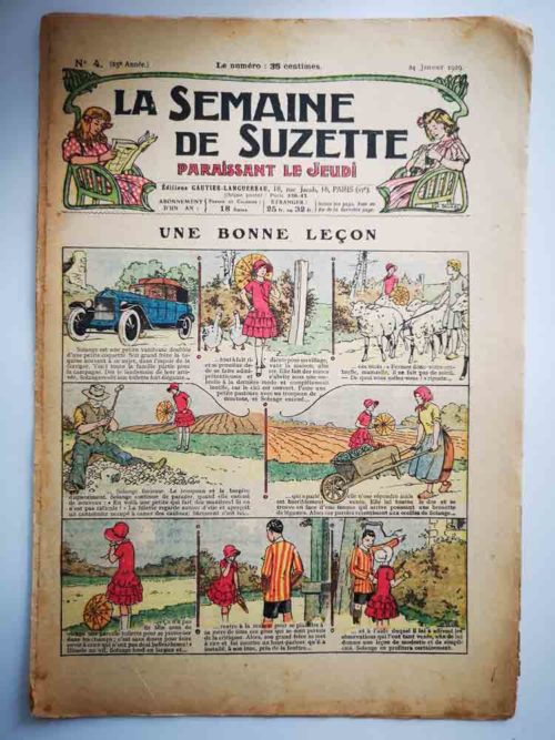 La Semaine de Suzette 25e année n°4 (1929) Une bonne leçon (Le Rallic)