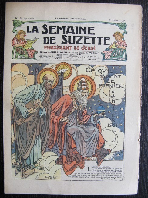 La Semaine de Suzette 27e année n°5 (1931) Ce qu'il advint du 1er janvier 1931 - Bécassine