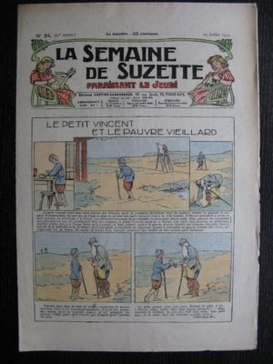 La Semaine de Suzette 27e année n°34 (1931) Le petit Vincent et le pauvre vieillard - Mimi à Paris