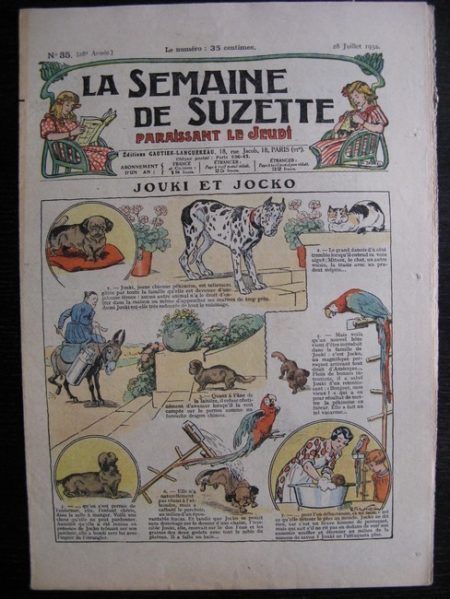 La Semaine de Suzette 28e année n°35 (1932) Jouki et Jocko - Mimi en voyage