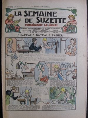 La Semaine de Suzette 28e année n°39 (1932) Chapeau bateau panier (Manon Iessel) Nane et sa fille