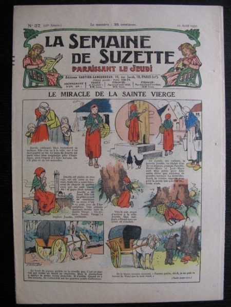 La Semaine de Suzette 28e année n°37 (1932) Le miracle de la sainte vierge - Mimi en voyage