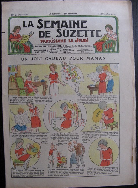 La Semaine de Suzette 29e année n°3 (1932) Un joli cadeau pour maman - Bécassine