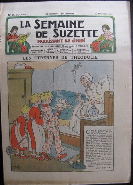 La Semaine de Suzette 29e année n°5 (1932) Les étrennes de Théodulie - Bécassine