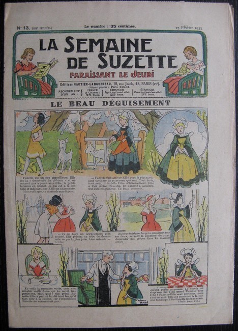 La Semaine de Suzette 29e année n°13 (1933) Le beau déguisement (Manon Iessel)