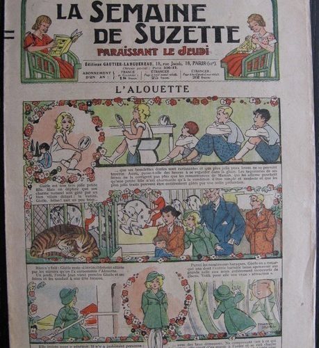 La Semaine de Suzette 29e année n°16 (1933) L’alouette (Manon Iessel) Bécassine Bleuette