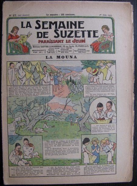 La Semaine de Suzette 29e année n°27 (1933) La mouna (Manon Iessel) Bleuette