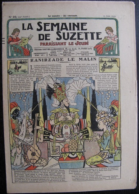 La Semaine de Suzette 29e année n°29 (1933) Renirzade le malin - Bécassine Bleuette