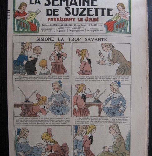 La Semaine de Suzette 29e année n°34 (1933) Simone la trop savante – Les méfaits de Titoute