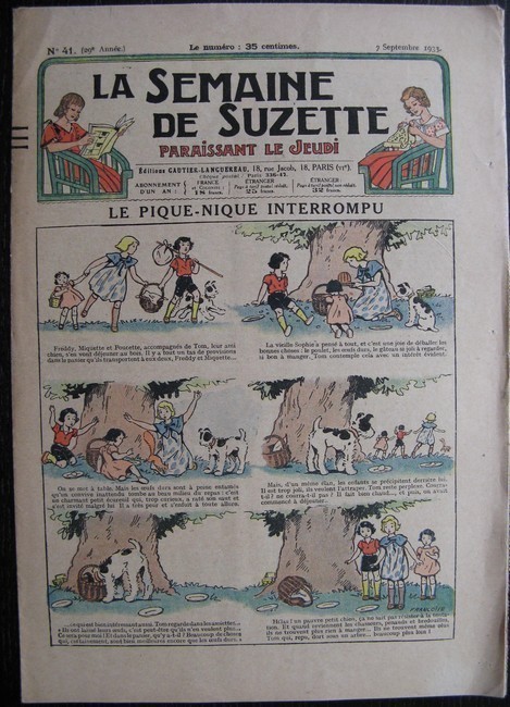 La Semaine de Suzette 29e année n°41 (1933) Le pique-nique interrompu - Nane chez Yasmina