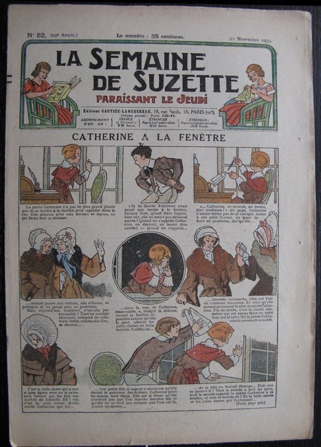 La Semaine de Suzette 29e année n°52 (1933) Catherine à la fenêtre - Nane chez Yasmina