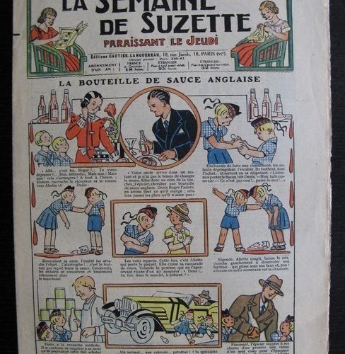 La Semaine de Suzette 30e année n°30 (1934)- La bouteille de sauce anglaise (Bécassine)