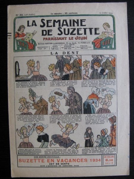 La Semaine de Suzette 30e année n°32 (1934) - La dent (Titoute)