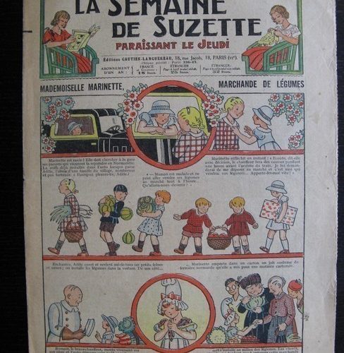 La Semaine de Suzette 30e année n°38 (1934) – Mademoiselle Marinette, marchande de légumes (Titoute)/