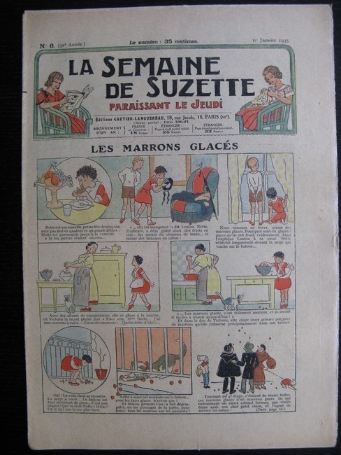 La Semaine de Suzette 31e année n°6 (10/01/1935) - Les marrons glacés (Bécassine)