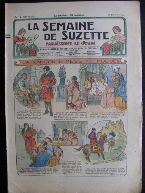 La Semaine de Suzette 31e année n°7 (17/01/1935) - La rançon de Messire Hugues (Bécassine Bleuette)