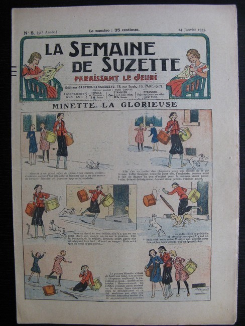 La Semaine de Suzette 31e année n°8 (24/01/1935) - Minette la glorieuse (Bécassine)