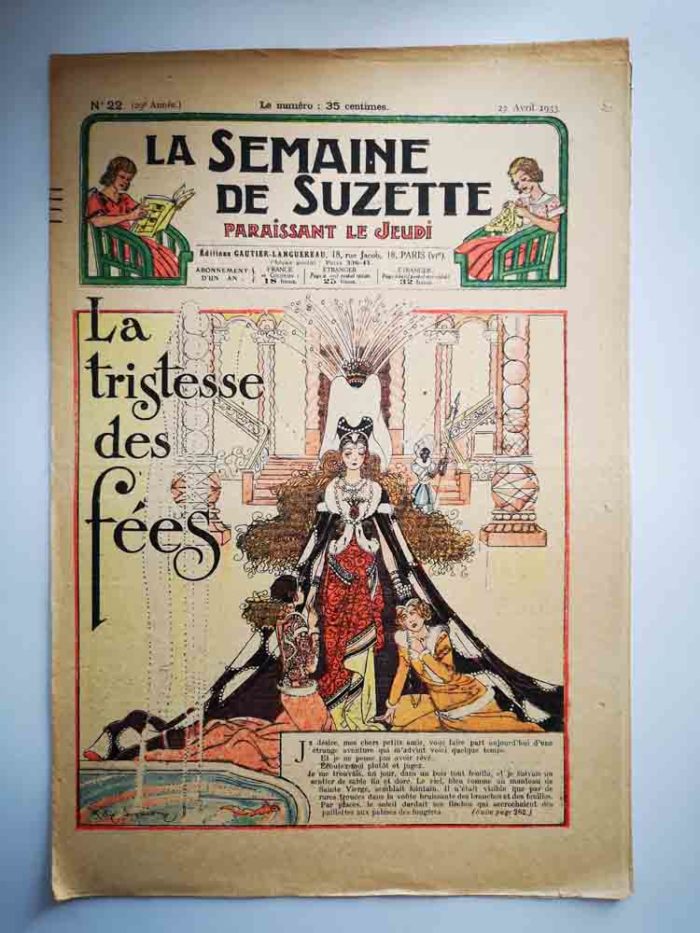 La Semaine de Suzette 29e année n°22 (1933) La tristesse des fées (Félix Lorioux)