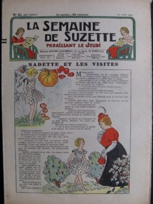 La Semaine de Suzette 33e année n°21 (22/04/1937) – Nadette et les visites (Bécassine)