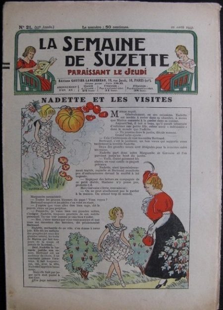 La Semaine de Suzette 33e année n°21 (22/04/1937) - Nadette et les visites (Bécassine)