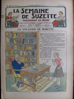La Semaine de Suzette 33e année n°25 (20/05/1937) – La vocation de Bobette (Bleuette)