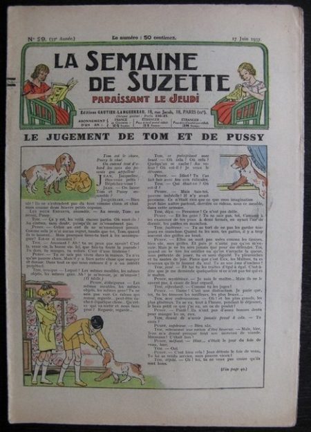 La Semaine de Suzette 33e année n°29 (17/06/1937) - Le jugement de Tom et de Pussy (Bleuette)