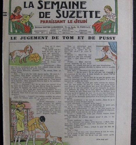 La Semaine de Suzette 33e année n°29 (17/06/1937) – Le jugement de Tom et de Pussy (Bleuette)