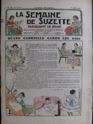 La Semaine de Suzette 33e année n°31 (1/07/1937) – Quand Gabrielle garde les oies (Bleuette)