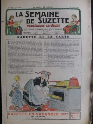 La Semaine de Suzette 33e année n°34 (22/07/1937) – Nadette et la tarte