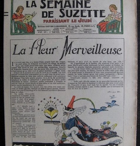 La Semaine de Suzette 33e année n°39 (26/08/1937) – La fleur merveilleuse (Bleuette)
