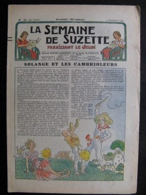 La Semaine de Suzette 33e année n°41 (9/09/1937) – Solange et les cambrioleurs (Bleuette)