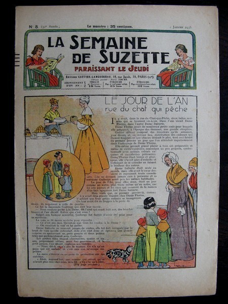 La Semaine de Suzette 32e année n°5 (2/01/1936) - Le jour de l'An rue du chat qui pêche