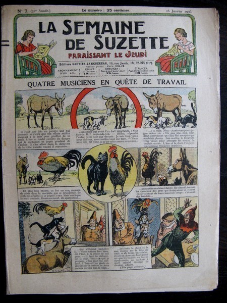 La Semaine de Suzette 32e année n°7 (16/01/1936) - Quatre musiciens en quête de travail